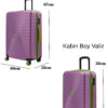 2'li Valiz Seti Orta Boy - Kabin Boy Rose 1169