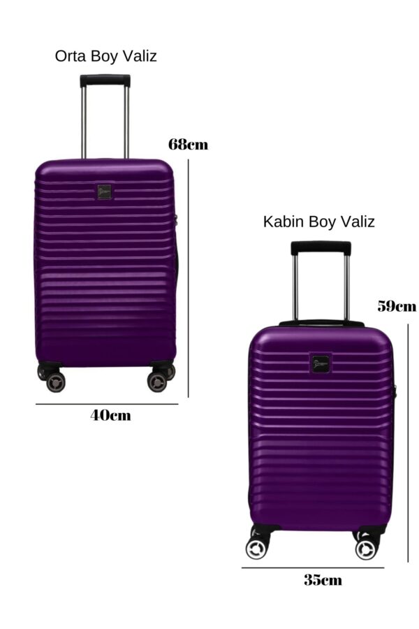 2-li-valiz-seti-polikarbon-orta-boy-kabin-boy-valiz-mor-1811-122390.jpg 2'li Valiz Seti Polikarbon Orta Boy - Kabin Boy Valiz Mürdüm 1811