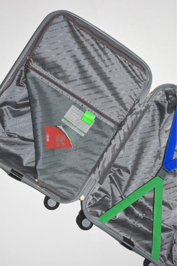 Benetton Büyük Boy %100 Polipropilen Valiz Gri Bnt2000