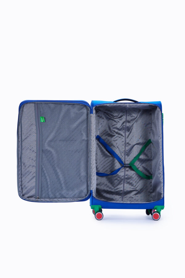 Benetton Büyük Boy Kumaş Valiz Saks Mavi Bnt2800