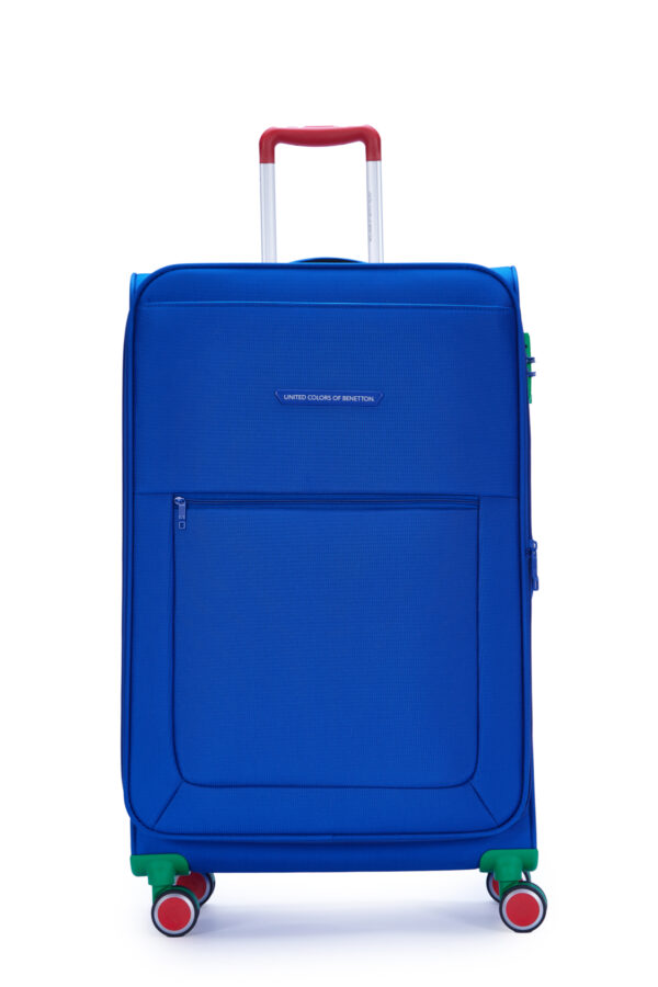 Benetton Büyük Boy Kumaş Valiz Saks Mavi Bnt2800