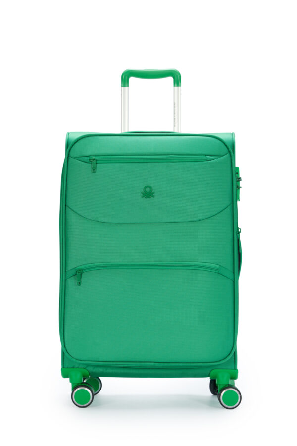 Benetton Orta Boy Kumaş Valiz Yeşil Bnt2400