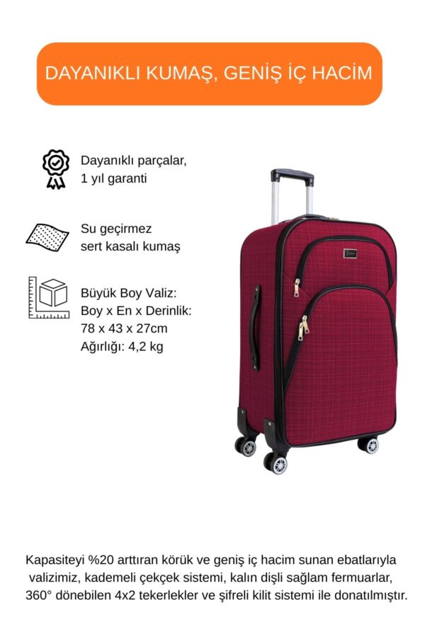 buyuk-boy-4-teker-kumas-valiz-bordo-1081-137904.jpg Büyük Boy Kumaş Valiz Körüklü Geniş Hacimli Su Geçirmez 4 Tekerlekli Hafif Dayanıklı Bordo 1081