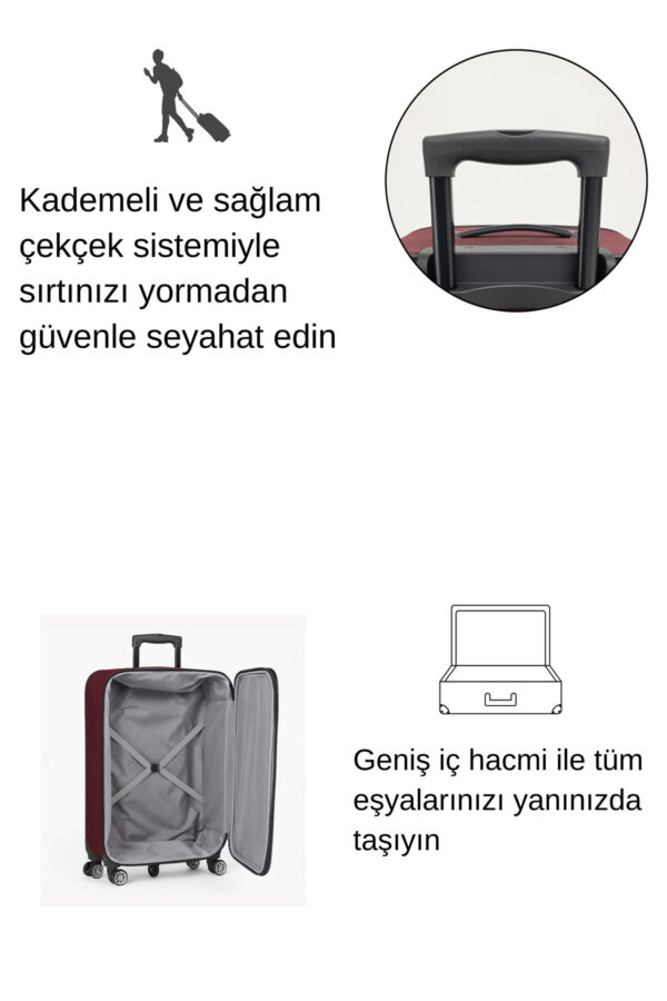 1088 kabin kopyası (1200 x 1800 piksel) kopyası kopyası kopya Louisiana Polo Battal Boy Bolonya Kumaş Valiz Bordo 2308