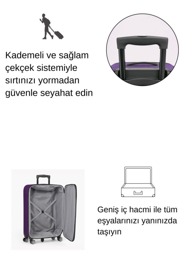 1088 kabin kopyası (1200 x 1800 piksel) kopyası kopyası kopya Louisiana Polo Battal Boy Bolonya Kumaş Valiz Mor 2308
