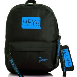 Laptop Bölmeli Okul Çantası Hey!!! Siyah Mavi 1525