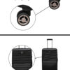 NIPPON Orta Boy Valiz %100 Polikarbon Geniş Hacimli Ultra Hafif Darbe Dayanıklı 4 Tekerlekli Siyah 1811