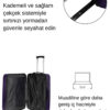 Orta Boy %100 Polikarbon Valiz Parlak Mor 1815