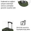 Orta Boy Kumaş Valiz Körüklü Geniş Hacimli Su Geçirmez 4 Tekerlekli Hafif Dayanıklı Haki 1081