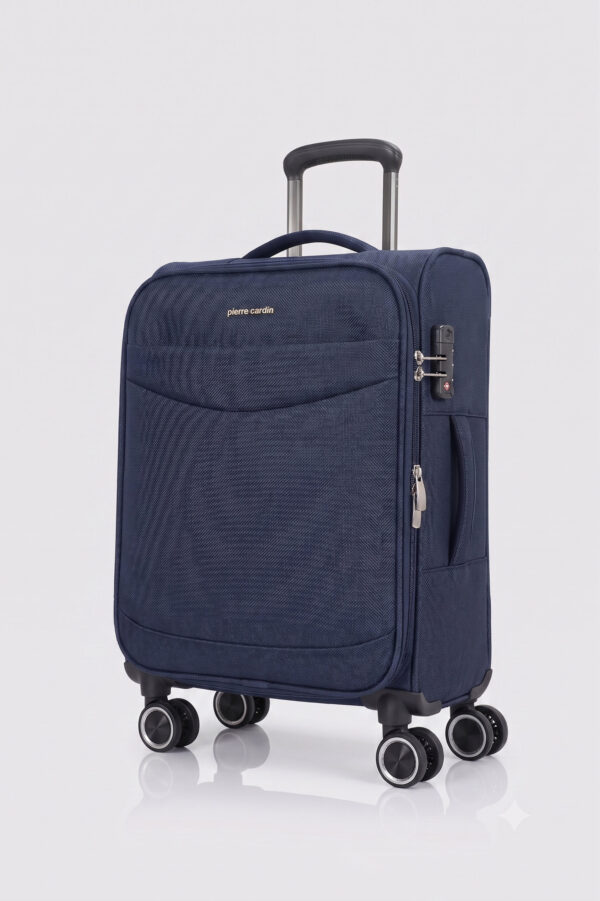 Pierre Cardin Ultra Light Hafif Lüx Kumaş Kabin Boy Valiz Lacivert 04PC6005