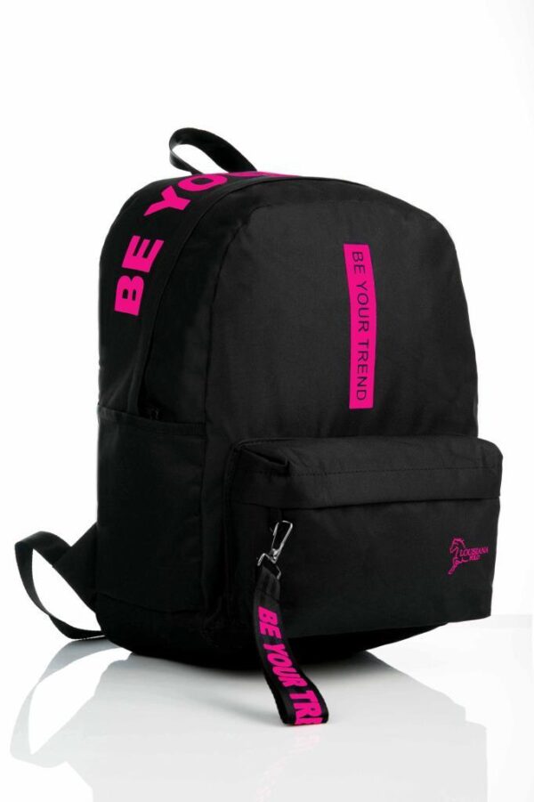 Laptop Bölmeli Okul Çantası Be Your Style Siyah Pembe 1901