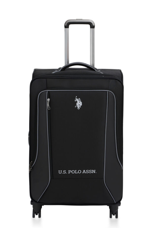 U.S. Polo Assn. 2'li Valiz Seti Büyük ve Orta Boy Lüx Kumaş Valiz Siyah 24020