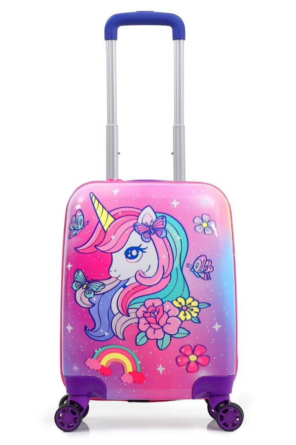 Unicorn Policarbon Çocuk Valizi Mor-Pembe 0249
