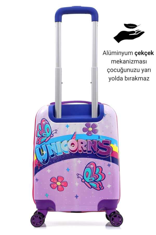 Unicorn Policarbon Çocuk Valizi Mor-Pembe 0249