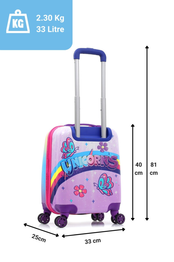 Unicorn Policarbon Çocuk Valizi Mor-Pembe 0249