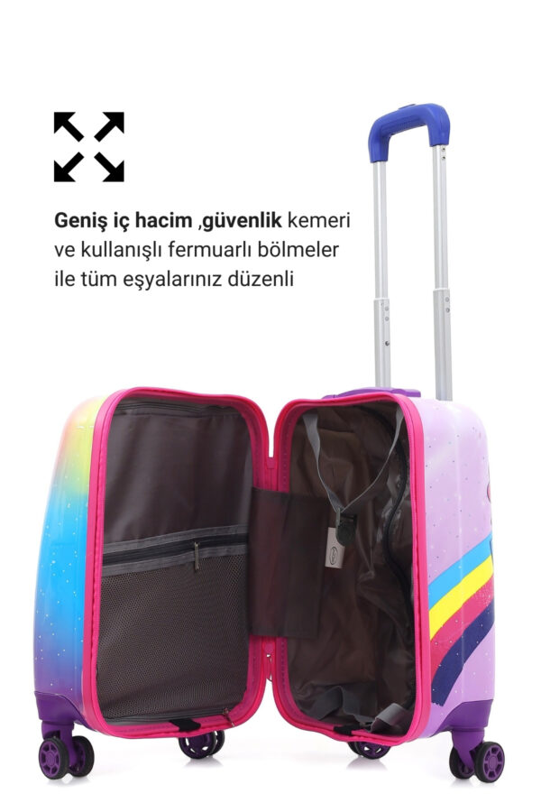 Unicorn Policarbon Çocuk Valizi Mor-Pembe 0249
