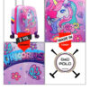 Unicorn Policarbon Çocuk Valizi Mor-Pembe 0249